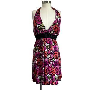 Vintage Y2K Speechless Floral Babydoll Halter Dress Size Large